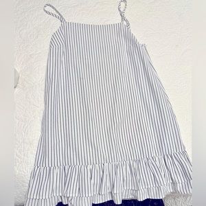 White striped dress with ruffles